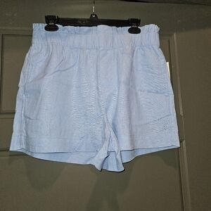 NWT Blue Linen Shorts